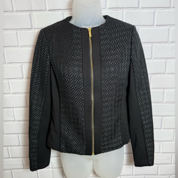 CALVIN KLEIN Black Blazer with Sleek Design and Tailored Fit/size 4 - Picture 3 of 8